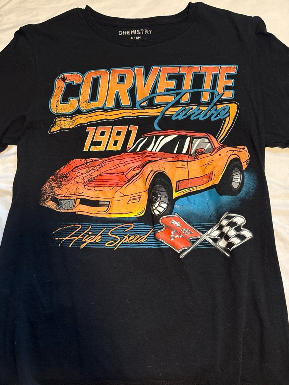 Vintage Corvette Turbo 1981 Men’s Black Tee